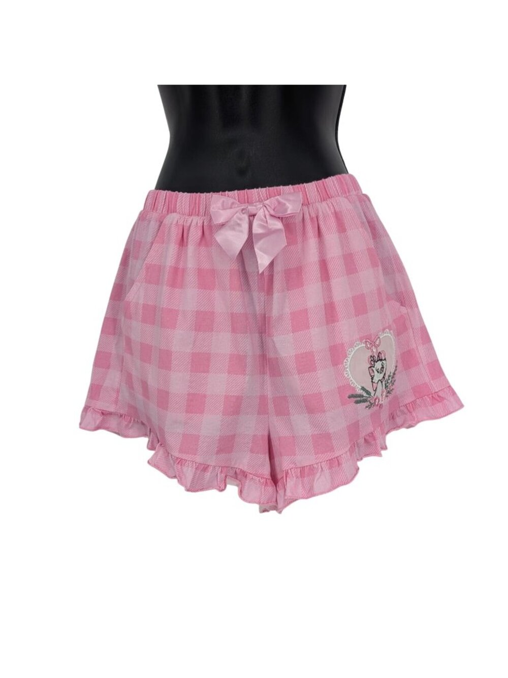 Disney The Aristocats Marie Lounge Shorts Gingham Ruffle Pajama Coquette Small